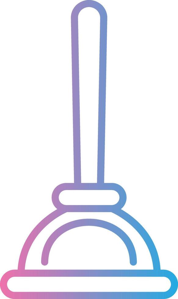 Plunger Line Gradient Icon Design vector