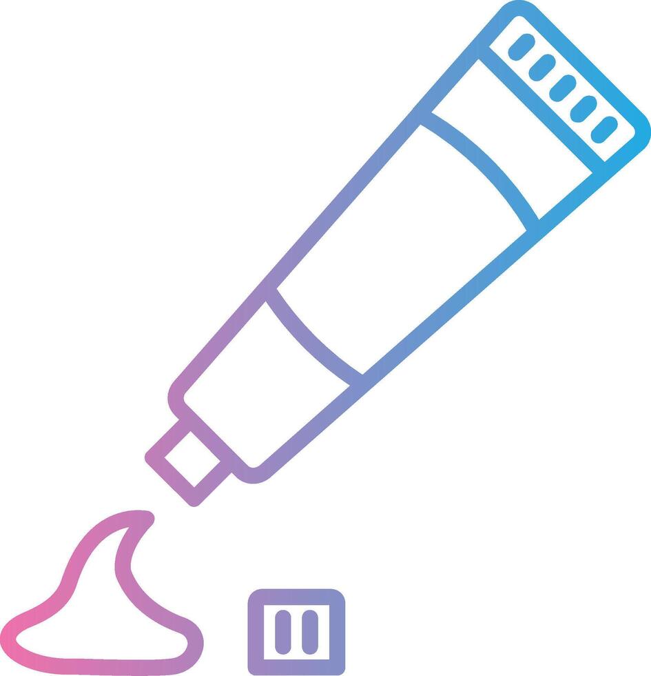 Tooth Paste Line Gradient Icon Design vector