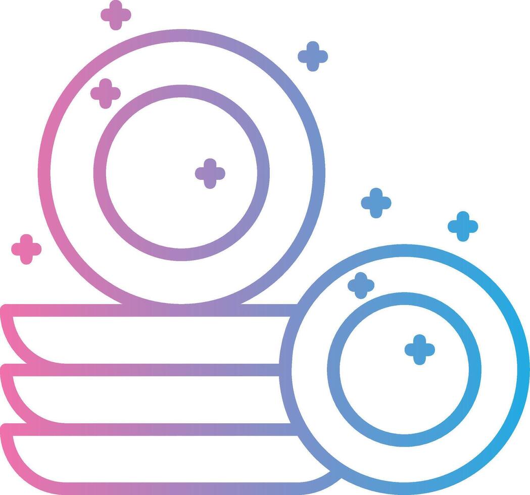 Dishes Line Gradient Icon Design vector