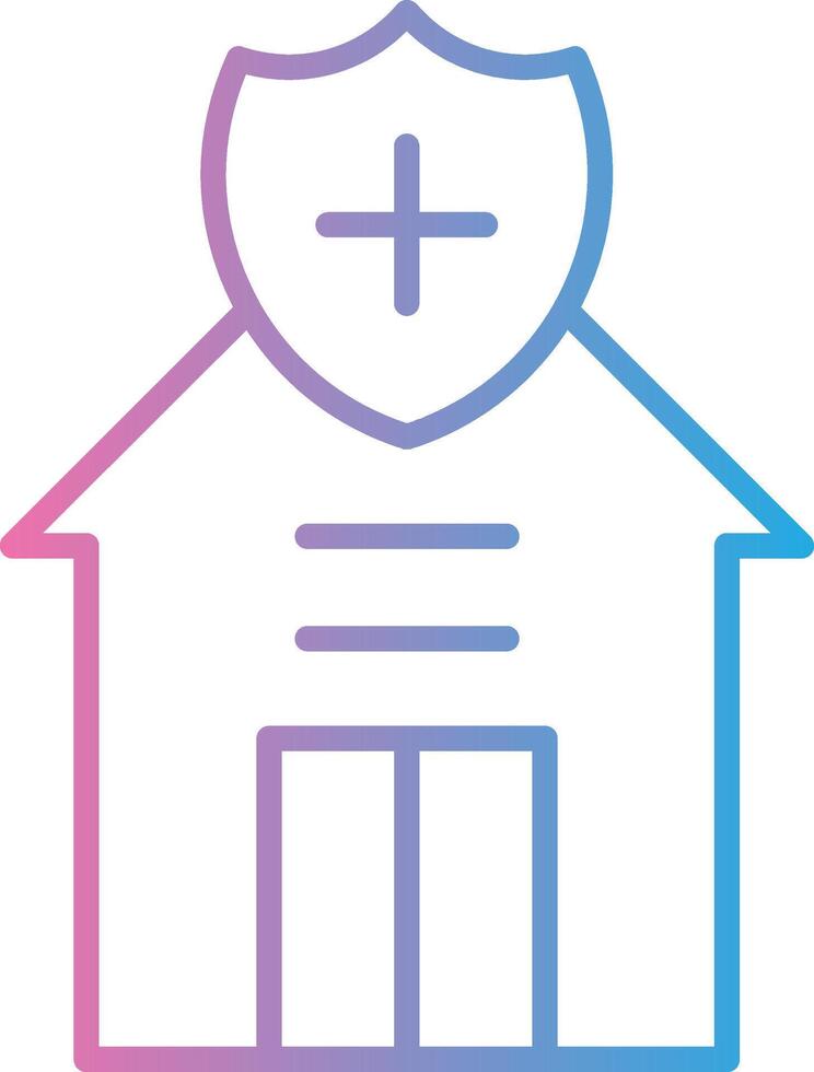 House Line Gradient Icon Design vector