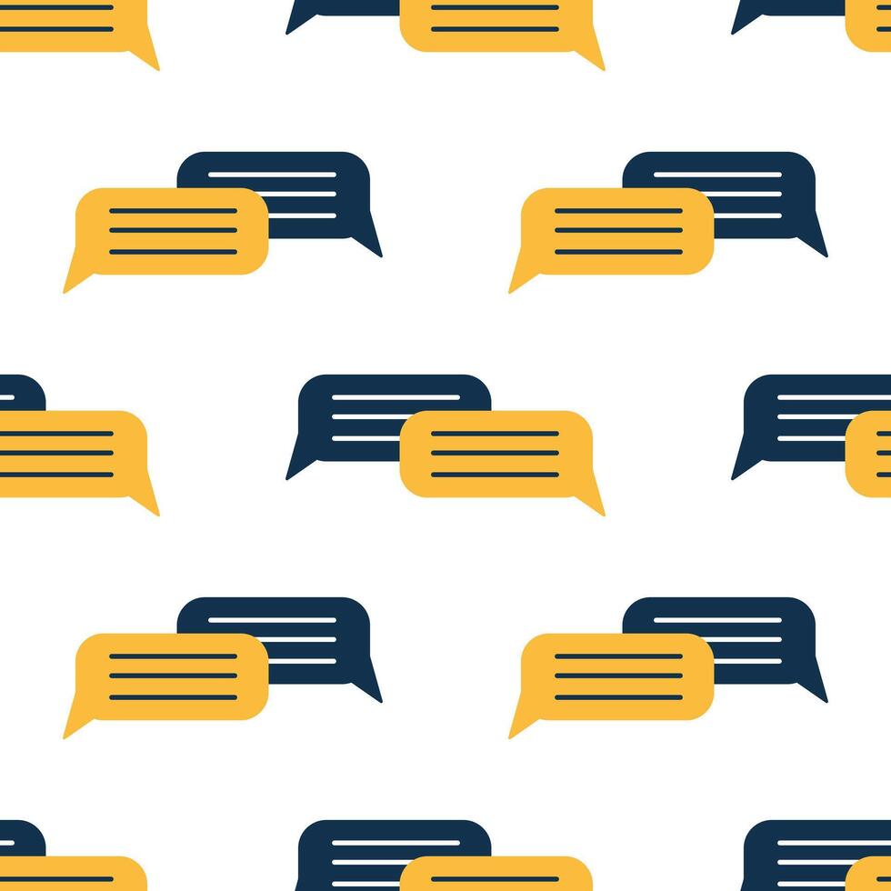 speech bubbles seamless pattern. Chatting concept. Message clouds on white background. Discussion and communication pattern. Wrapping design. vector