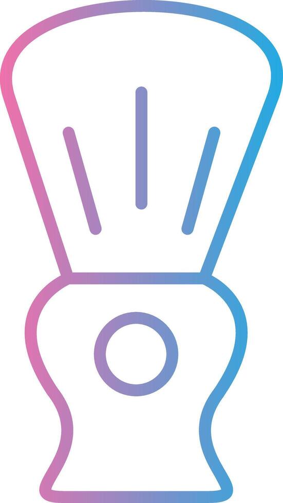 Shaving Brush Line Gradient Icon Design vector