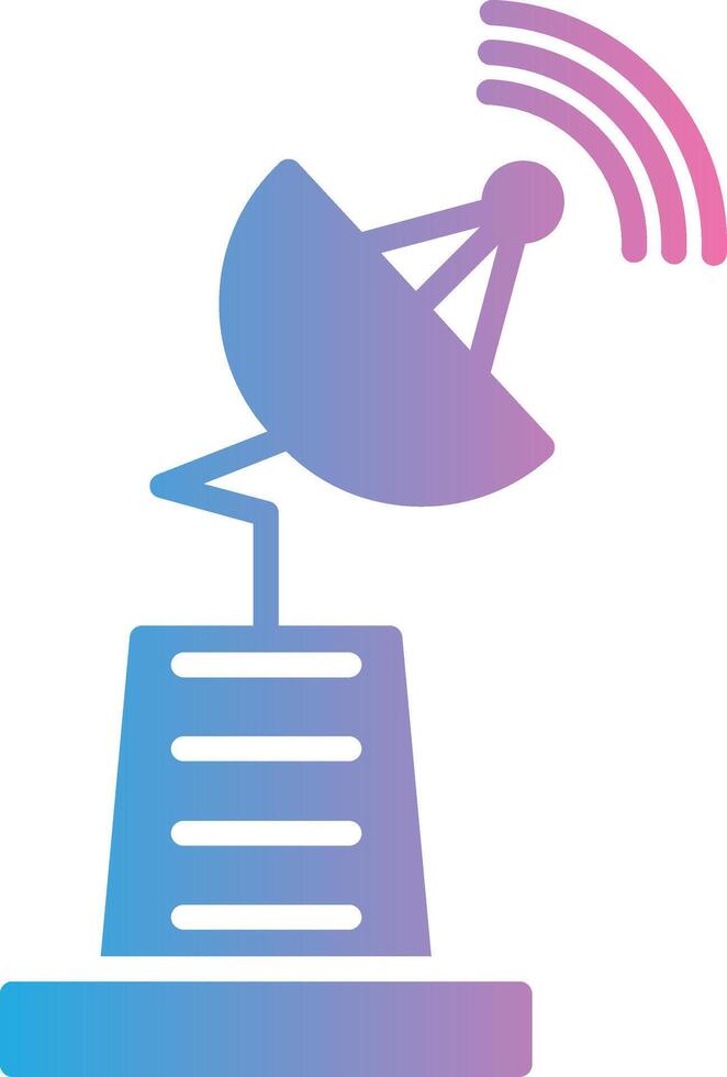 Satellite Dish Glyph Gradient Icon Design vector