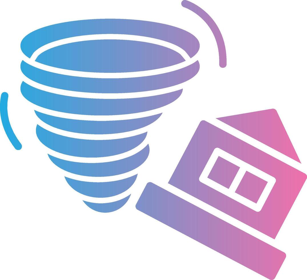 Tornado Glyph Gradient Icon Design vector