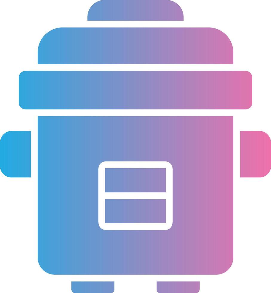 Pressure Cooker Glyph Gradient Icon Design vector