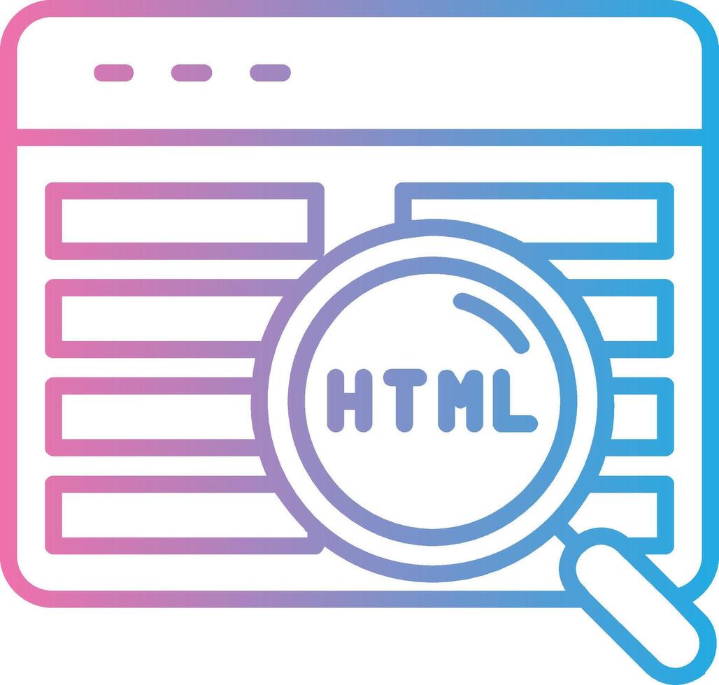 código revisión línea degradado icono diseño vector