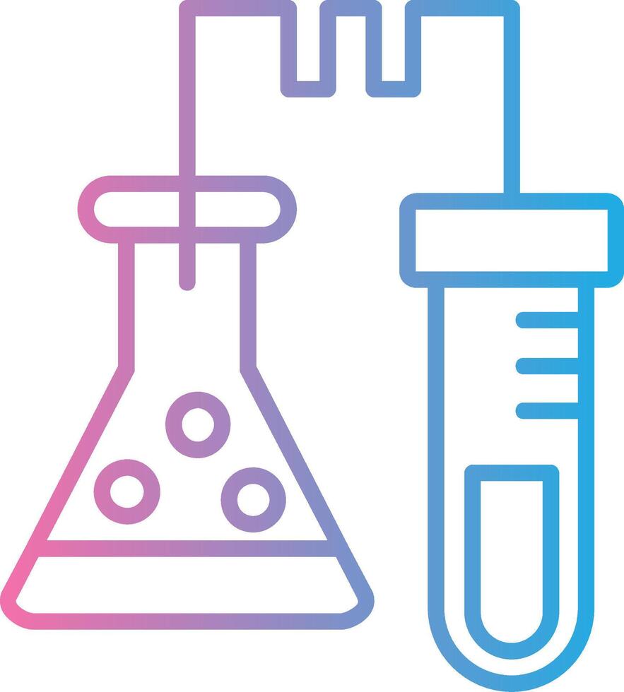 Laboratory Line Gradient Icon Design vector