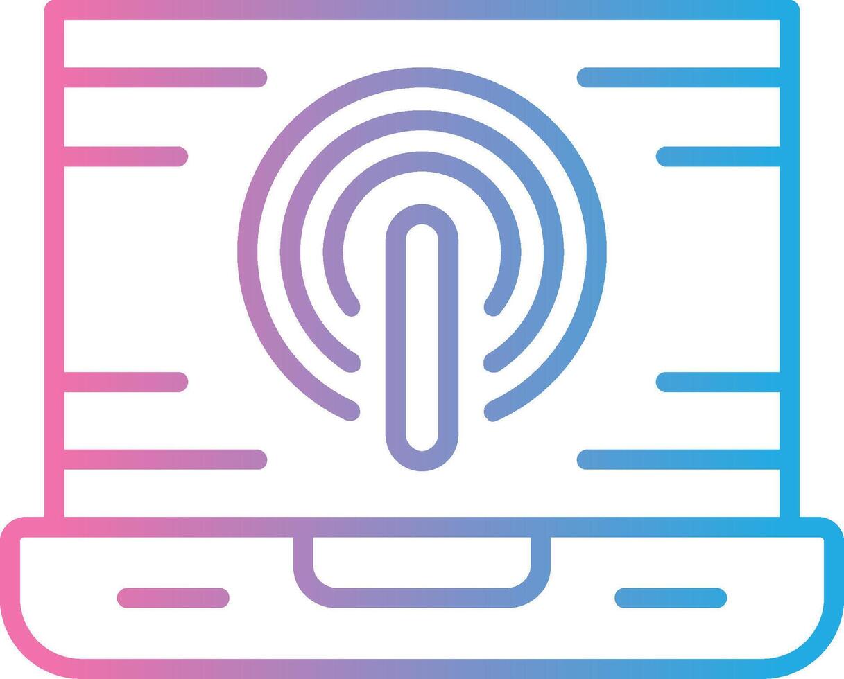 Laptop Line Gradient Icon Design vector