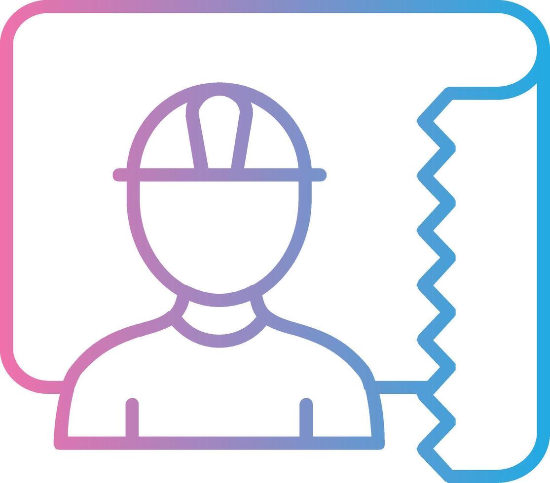 Architect Line Gradient Icon Design vector