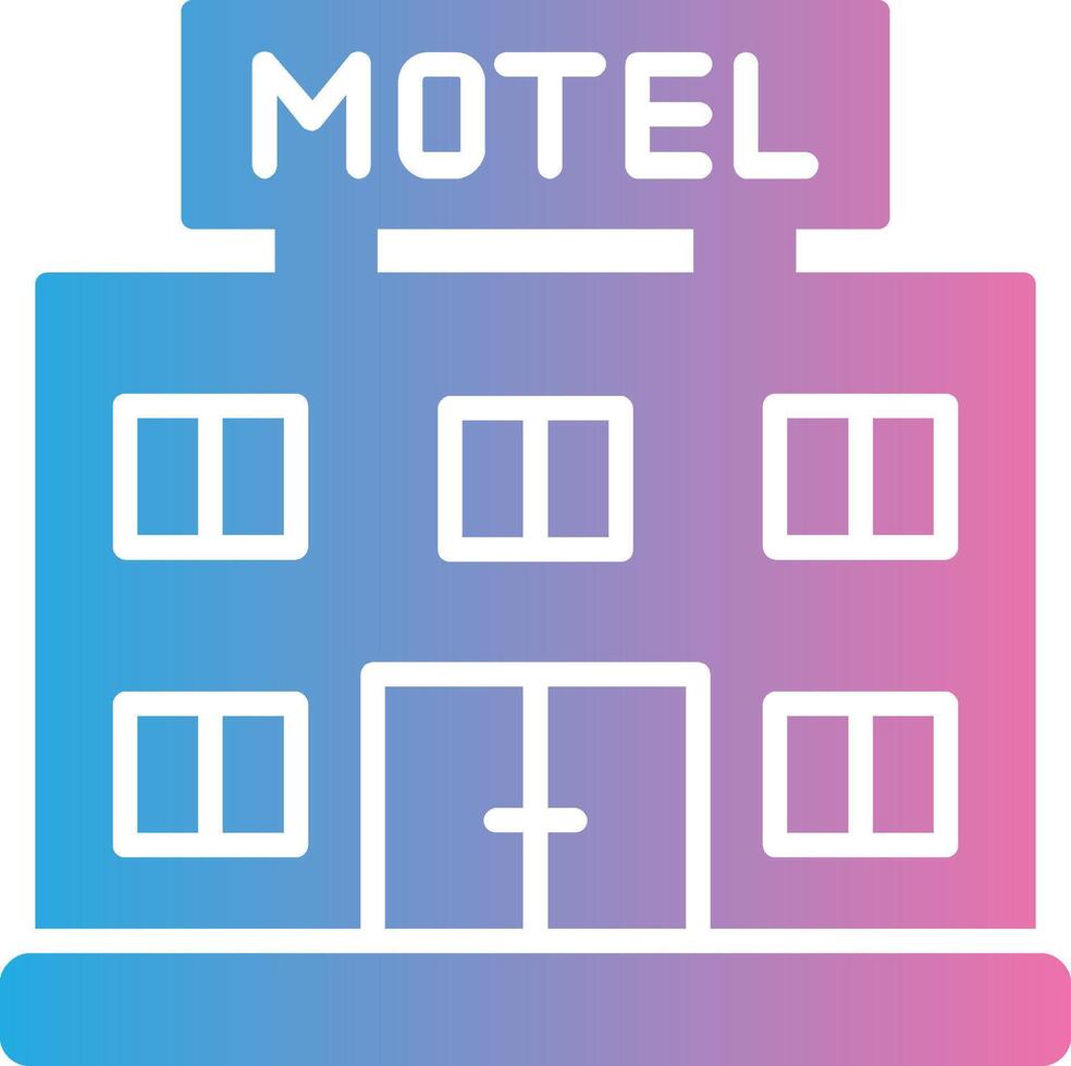 Motel Glyph Gradient Icon Design vector