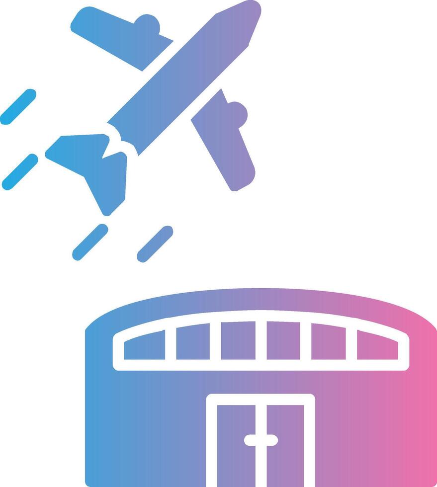 Airport Glyph Gradient Icon Design vector