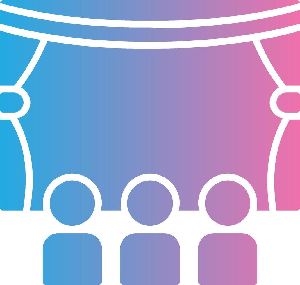 Cinema Glyph Gradient Icon Design vector