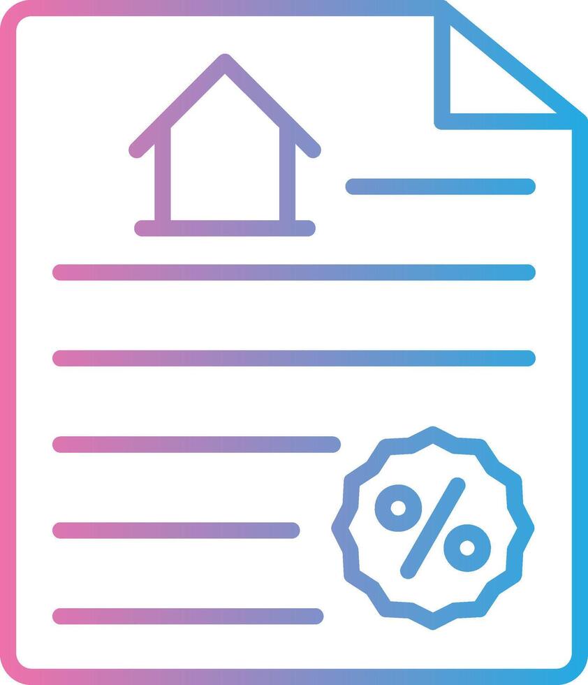 Contract Line Gradient Icon Design vector