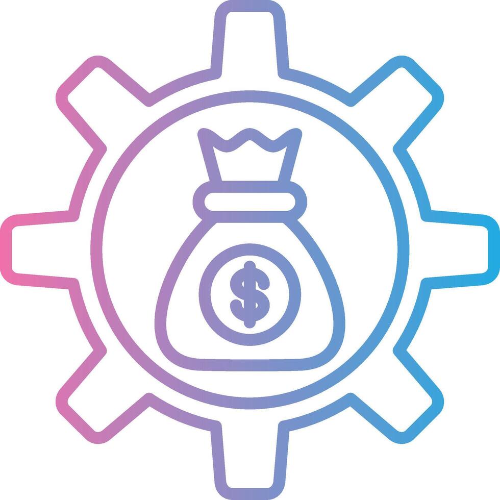 Asset Management Line Gradient Icon Design vector
