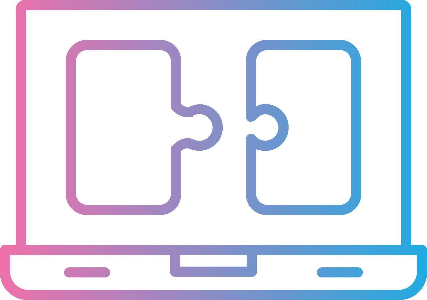 Puzzle Line Gradient Icon Design vector