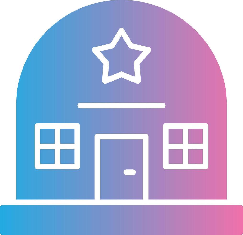 Army Base Glyph Gradient Icon Design vector