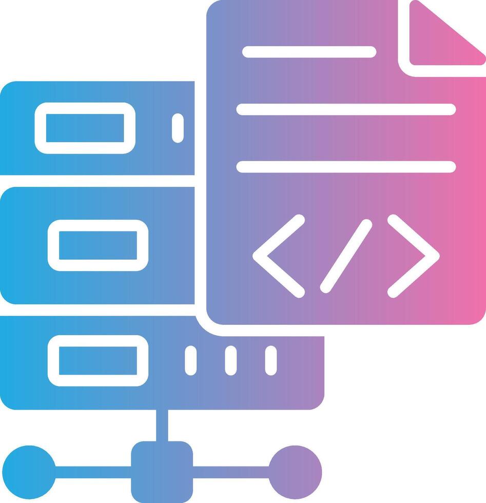 Programming Language Glyph Gradient Icon Design vector