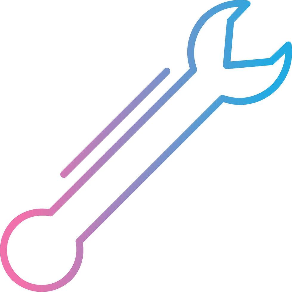 Lug Wrench Line Gradient Icon Design vector