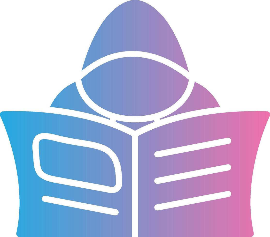 Hacker Glyph Gradient Icon Design vector
