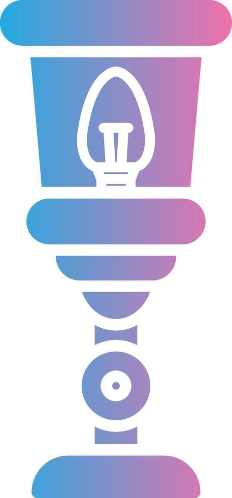 Lamp Glyph Gradient Icon Design vector