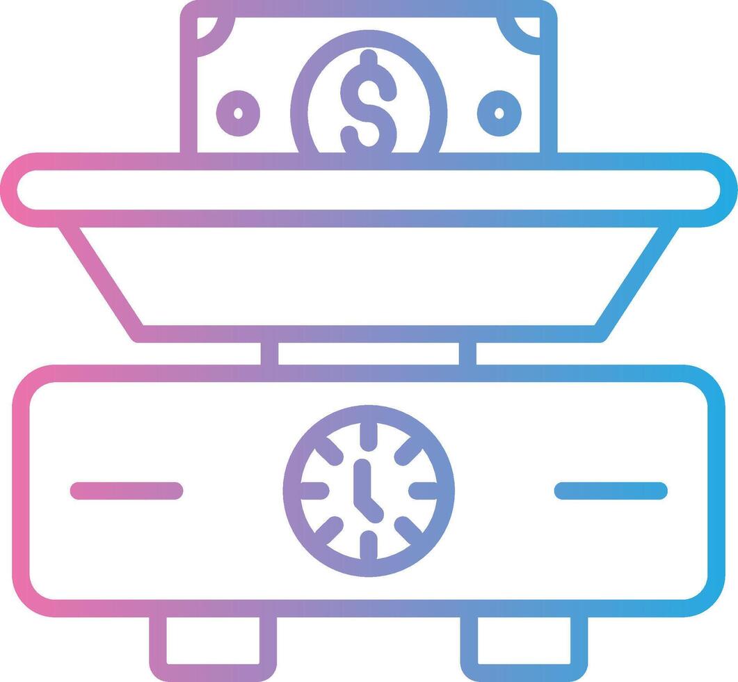 Weighing Scale Line Gradient Icon Design vector