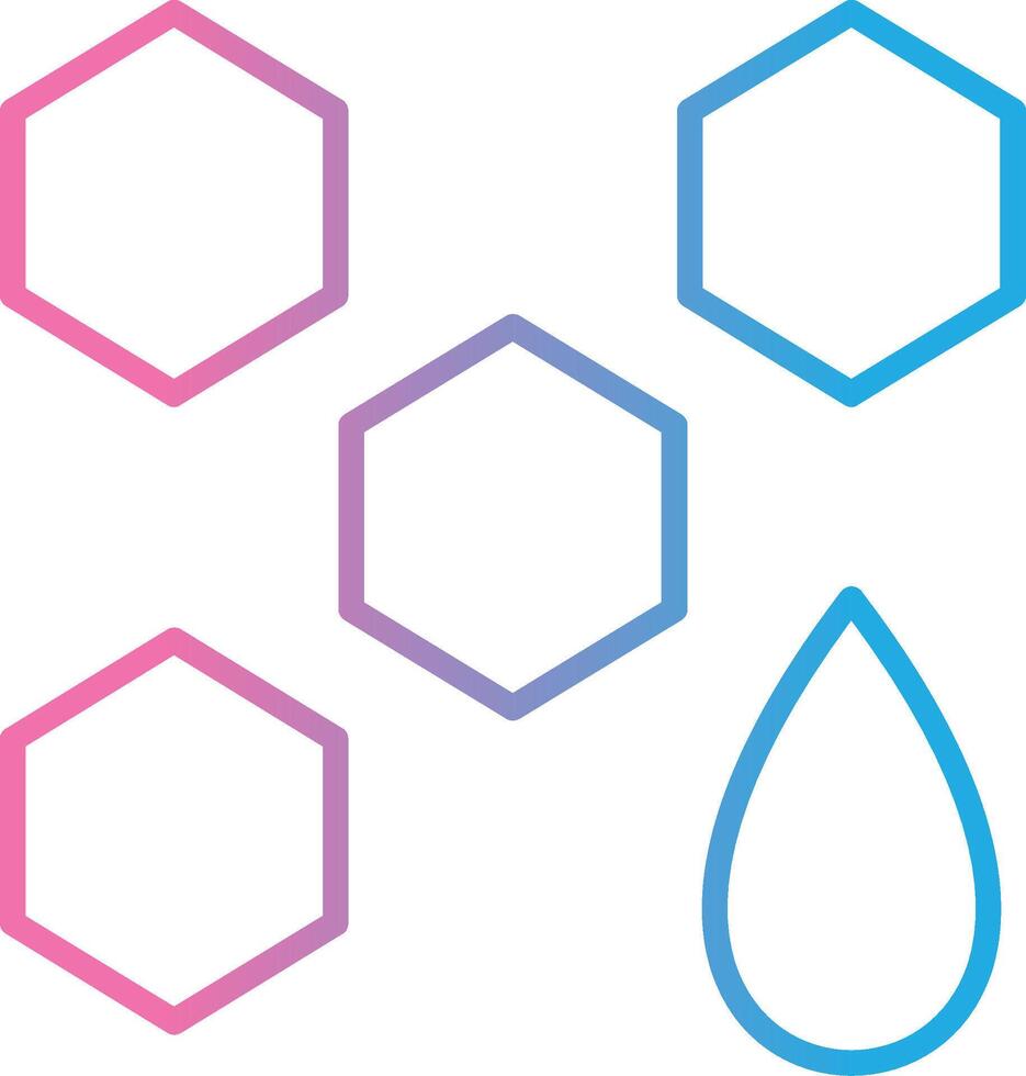 Honey Line Gradient Icon Design vector