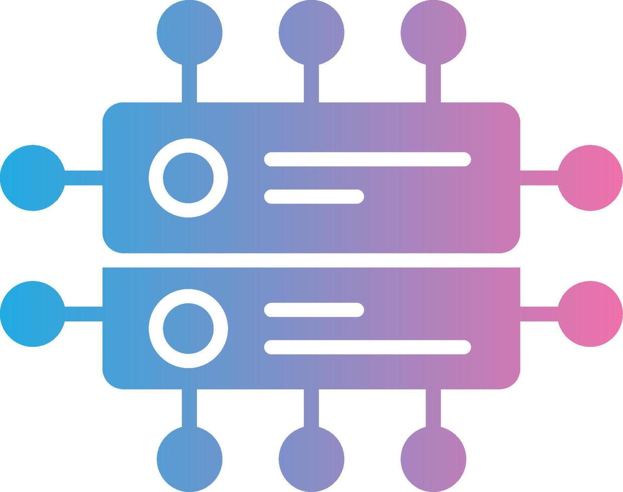 Data Network Glyph Gradient Icon Design vector