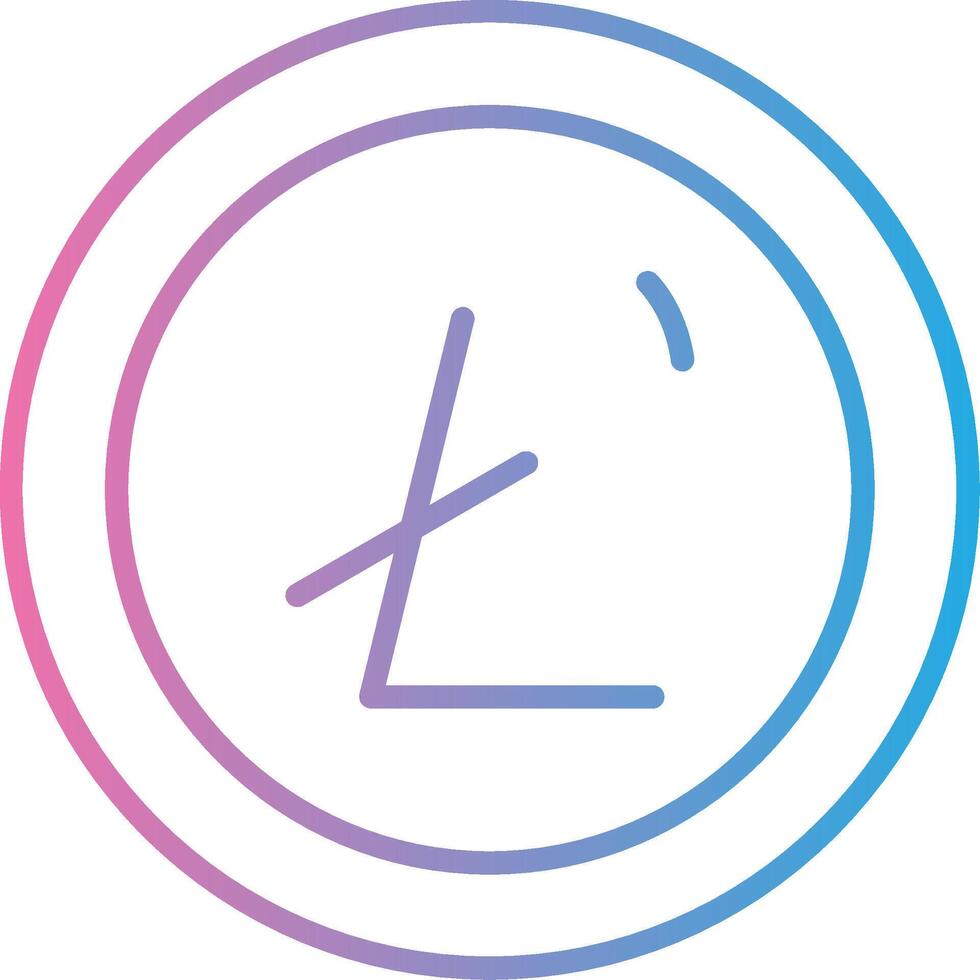 Litecoin Line Gradient Icon Design vector