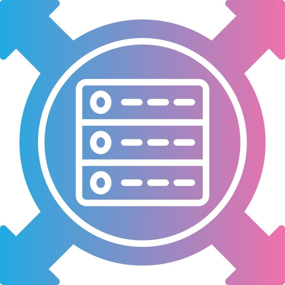 Data Driven Glyph Gradient Icon Design vector