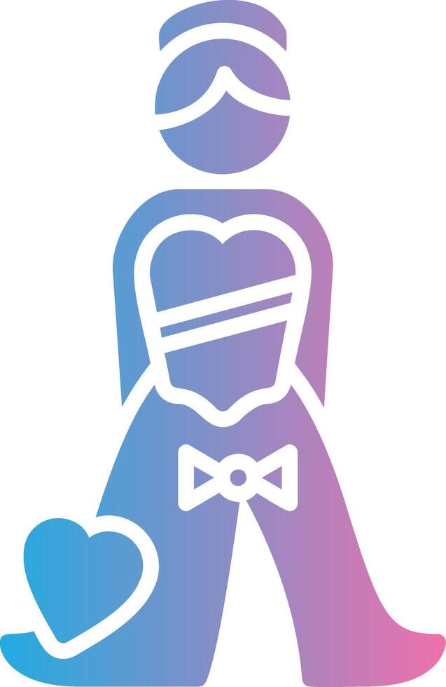 Bride Glyph Gradient Icon Design vector