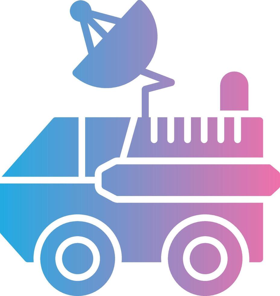 Space Car Glyph Gradient Icon Design vector