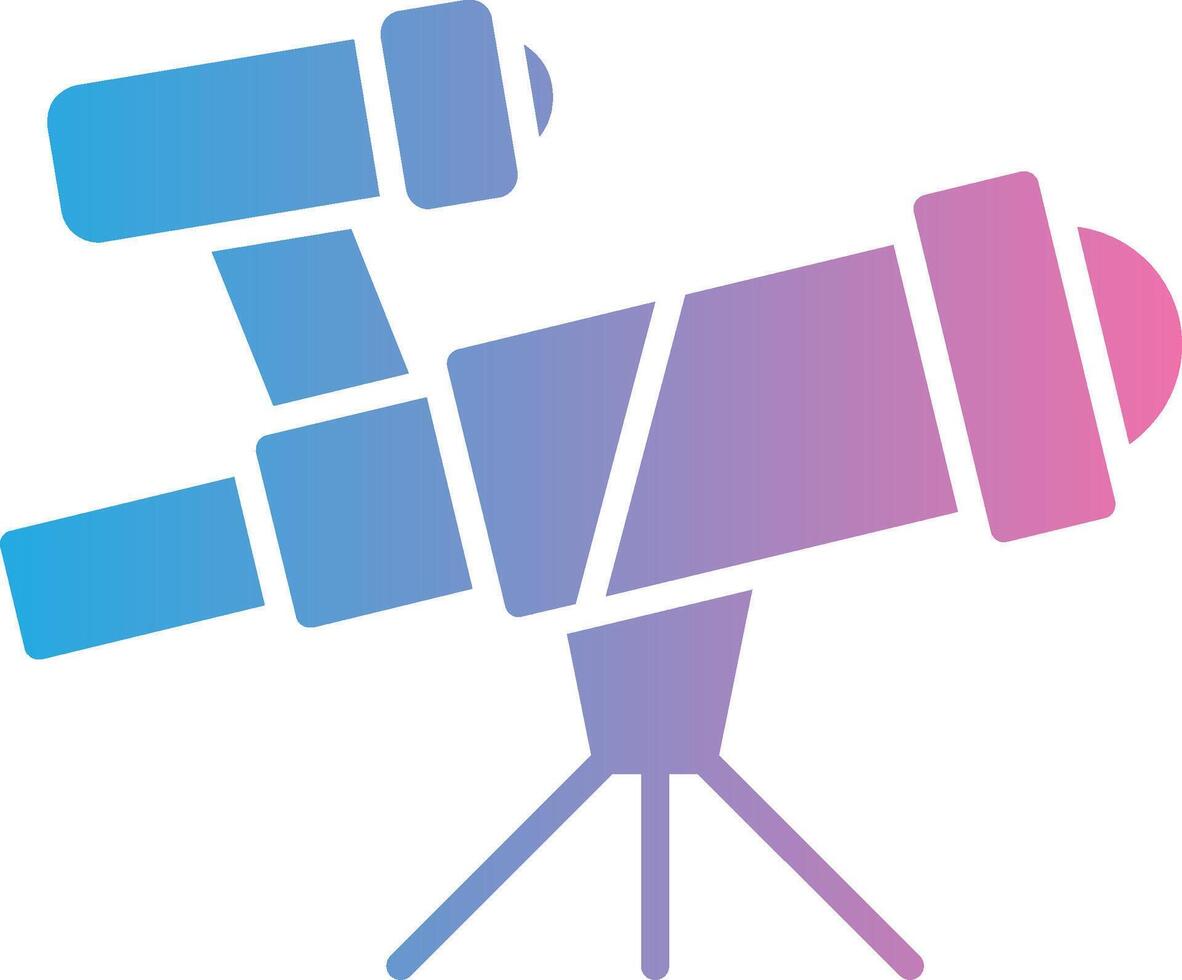 Telescope Glyph Gradient Icon Design vector