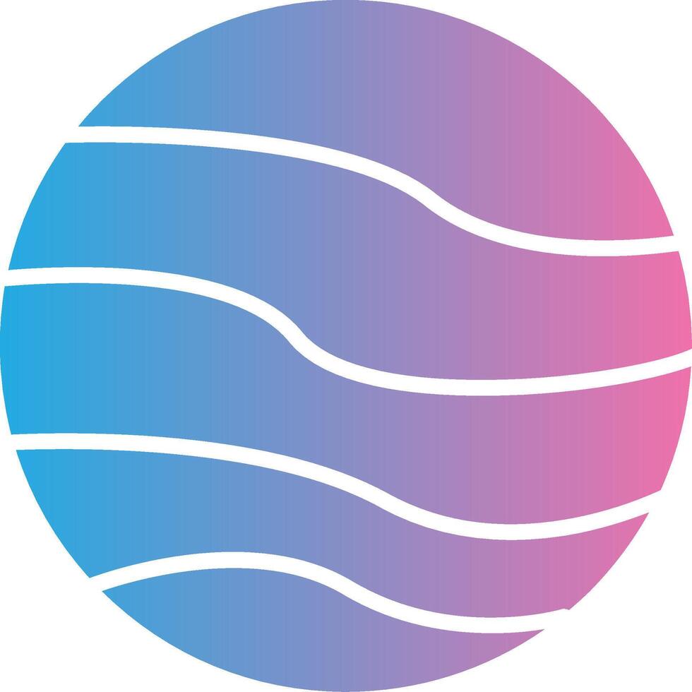 Planet Glyph Gradient Icon Design vector