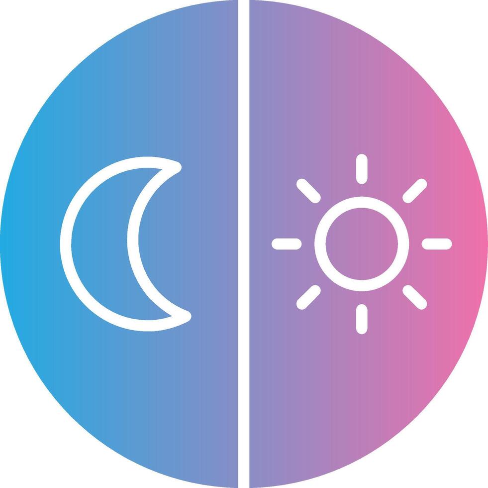 día y noche gratis glifo degradado icono diseño vector