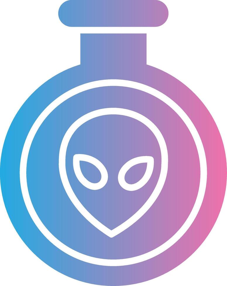Aliens Glyph Gradient Icon Design vector