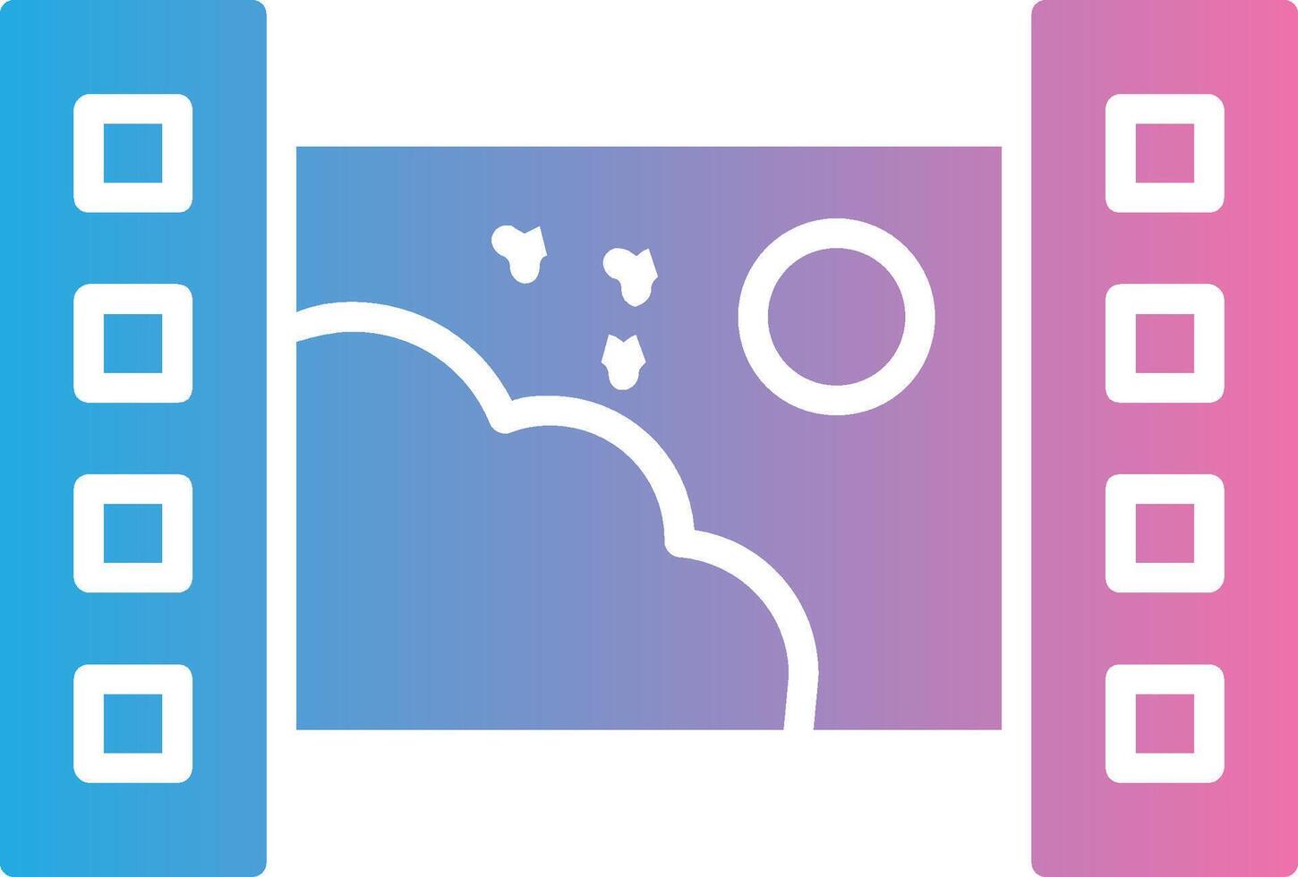 Portrait Glyph Gradient Icon Design vector