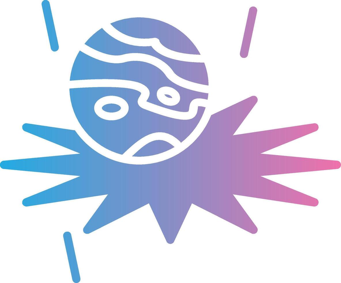 Supernova Glyph Gradient Icon Design vector