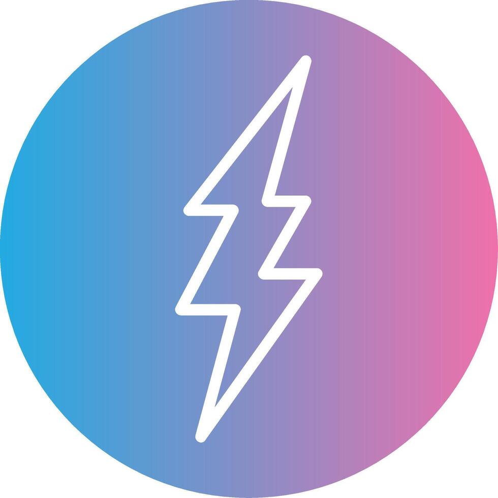 Lightning Glyph Gradient Icon Design vector