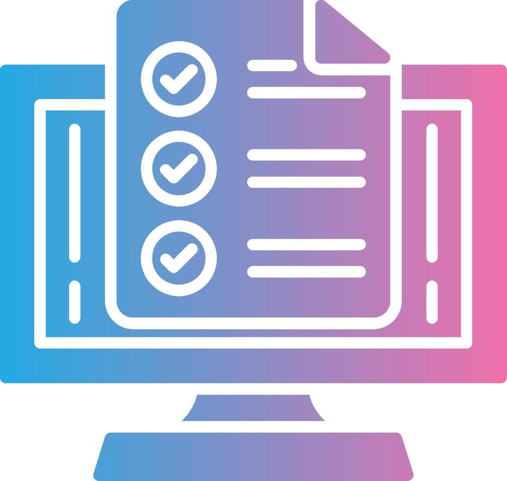 Monitor Glyph Gradient Icon Design vector