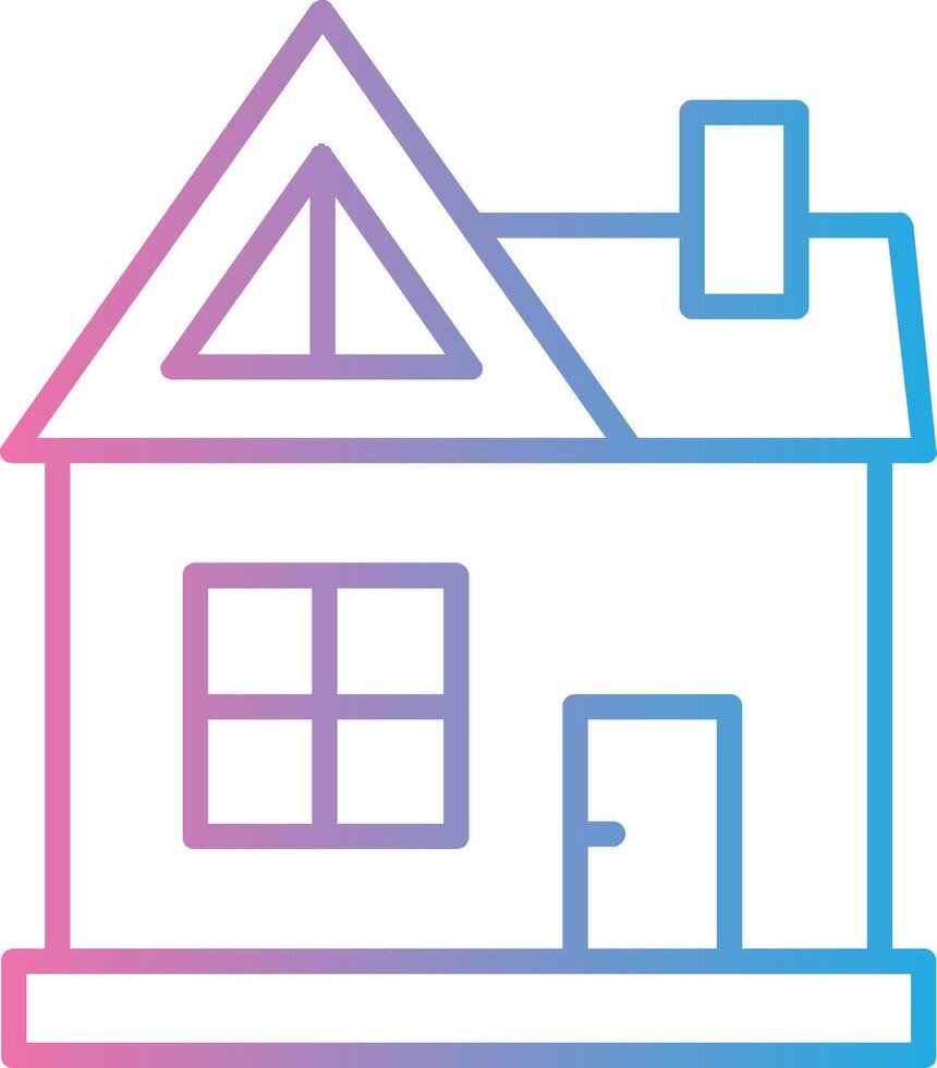 House Line Gradient Icon Design vector