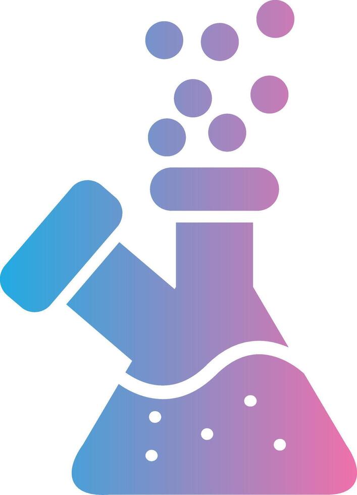 Flask Glyph Gradient Icon Design vector