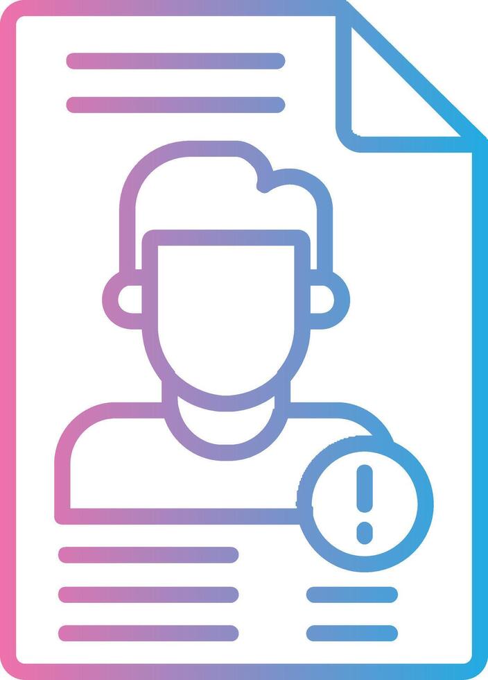 Personal Informsation Line Gradient Icon Design vector