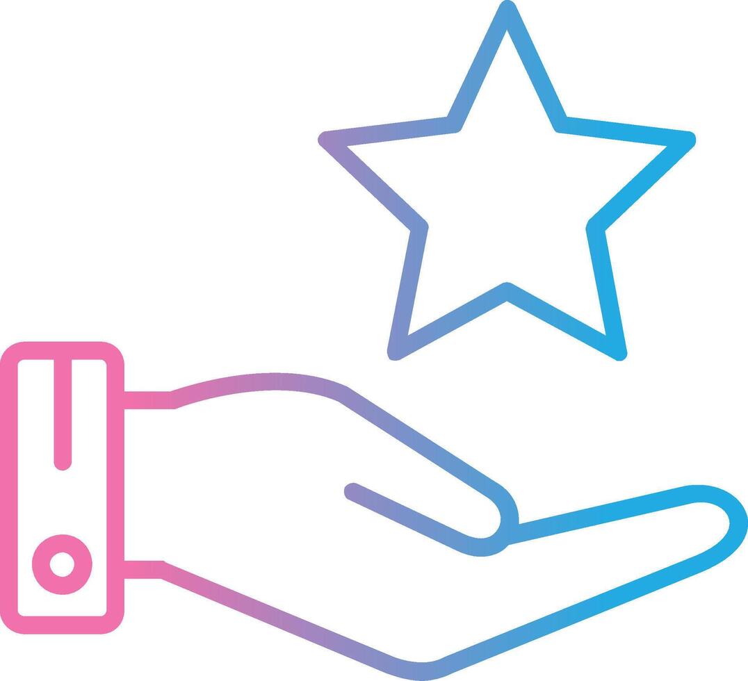 Star Line Gradient Icon Design vector