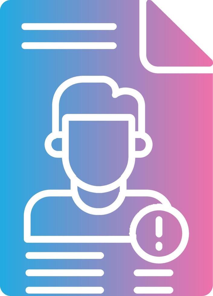 Personal Informsation Glyph Gradient Icon Design vector