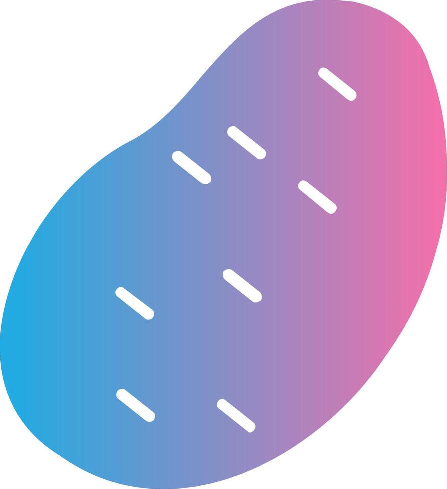 Potato Glyph Gradient Icon Design vector