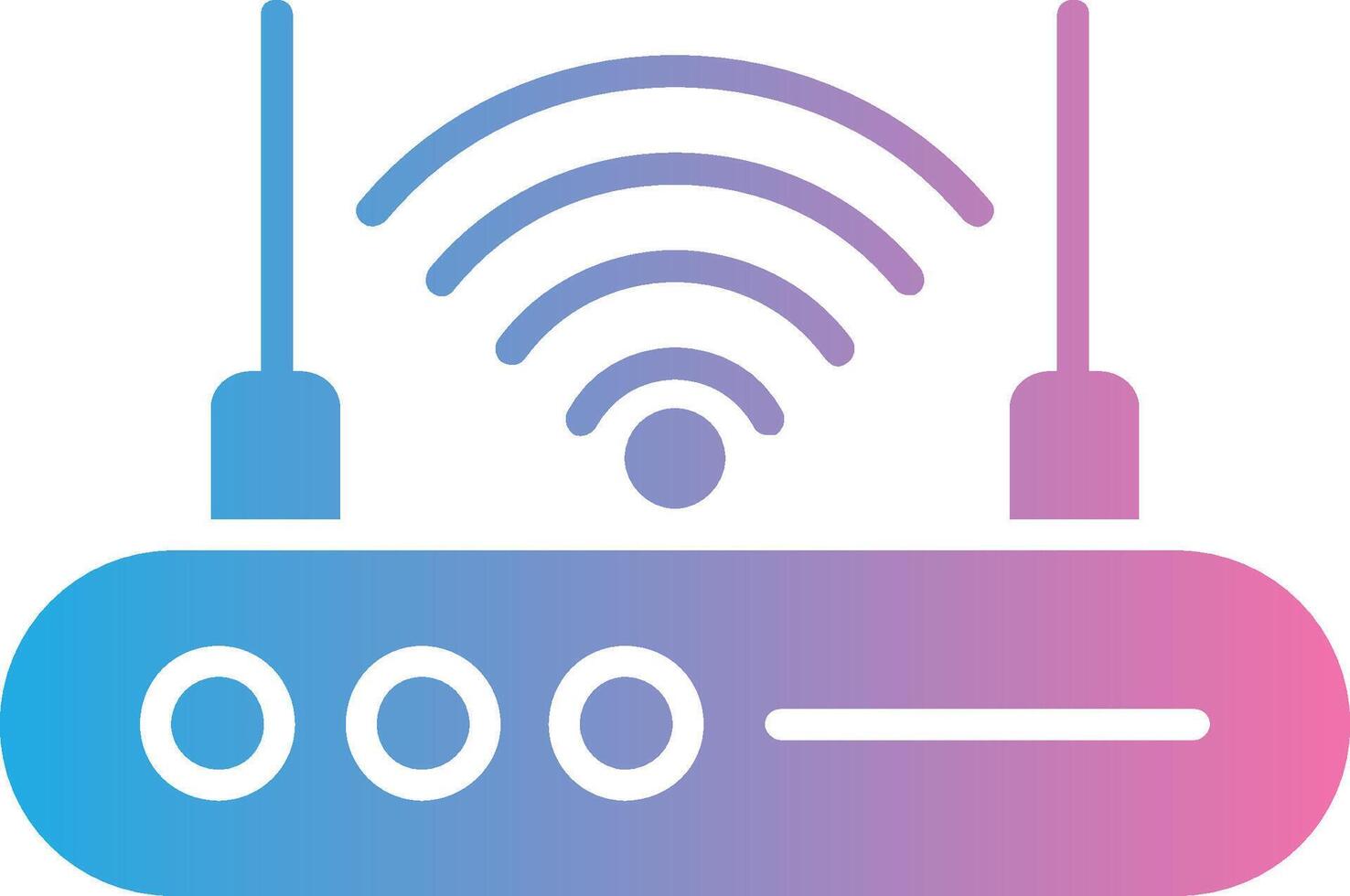 Wifi Router Glyph Gradient Icon Design vector