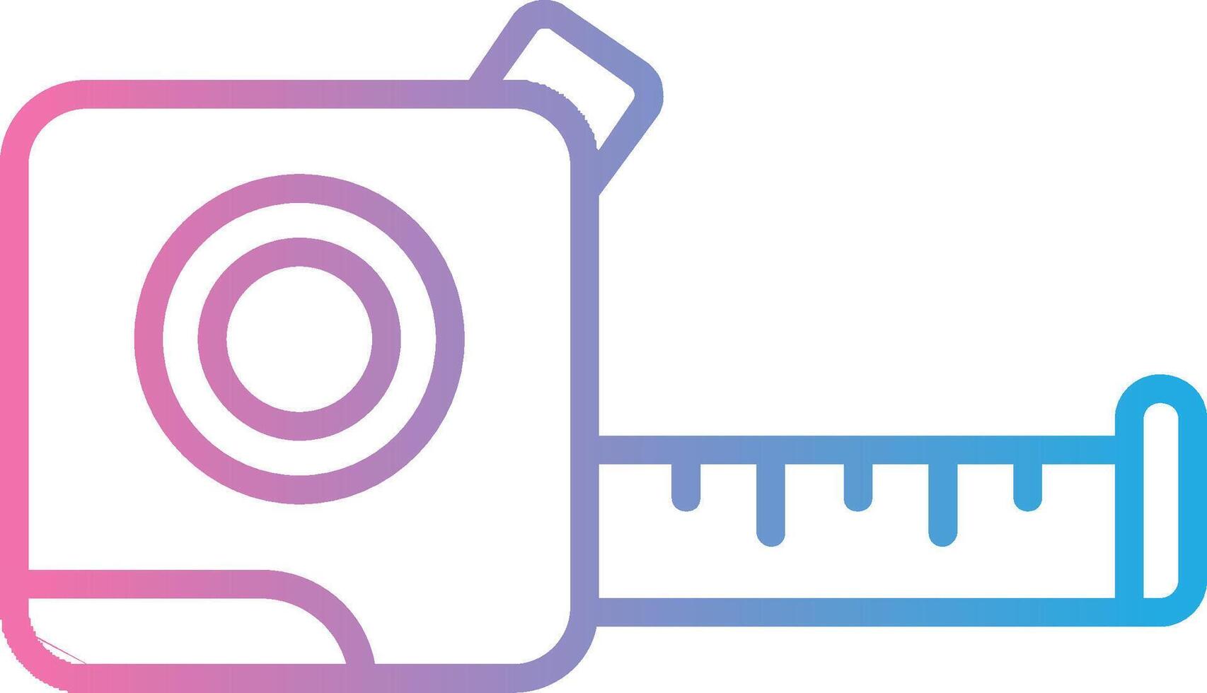 Tape Measure Line Gradient Icon Design vector