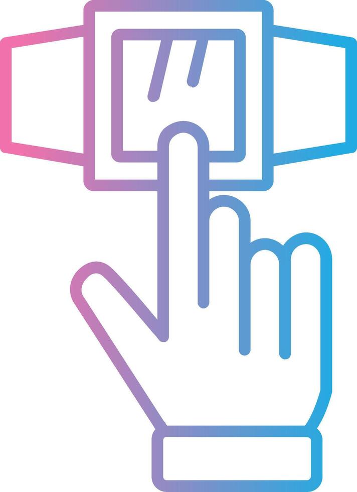 Smartwatch Line Gradient Icon Design vector