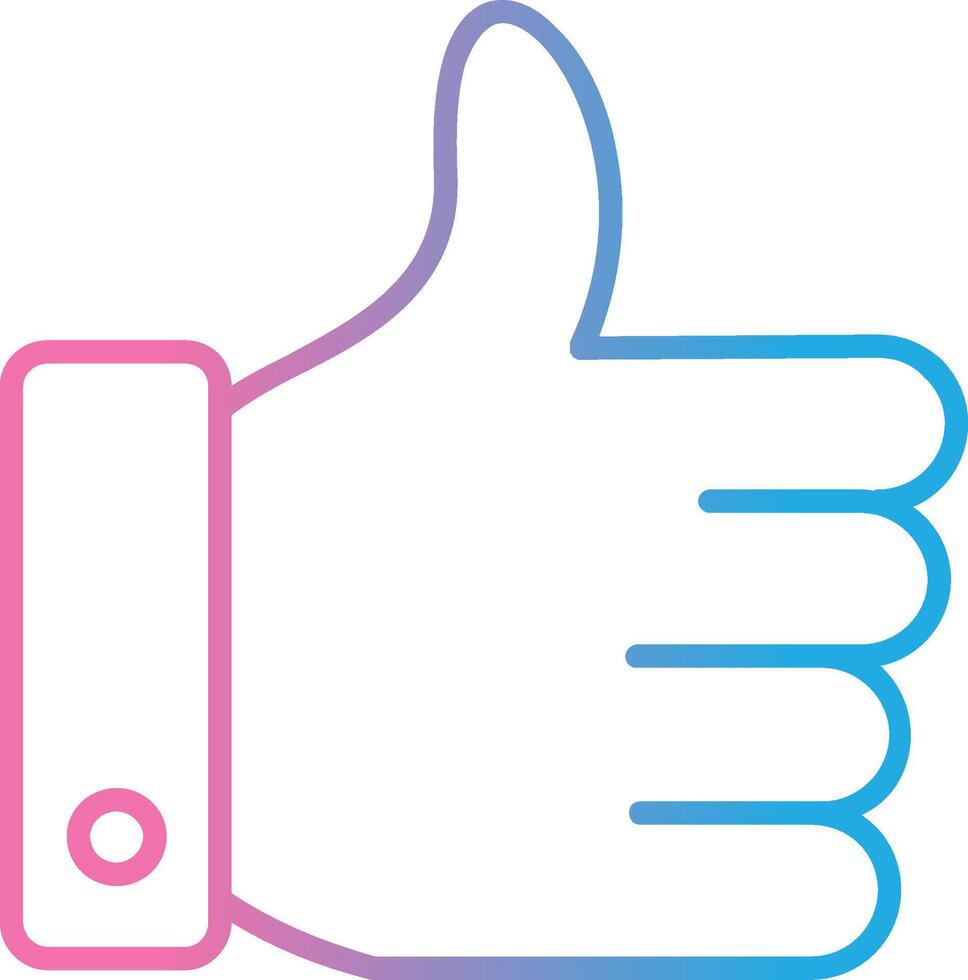 Like Line Gradient Icon Design vector