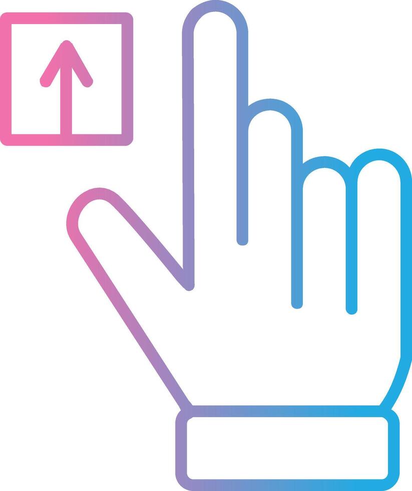 Hand Tap Line Gradient Icon Design vector